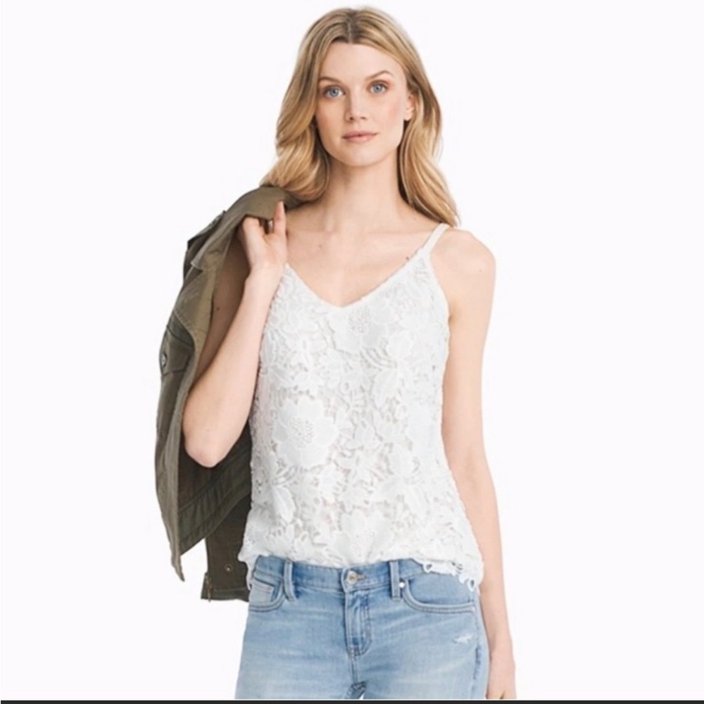 White House Black Market crochet top